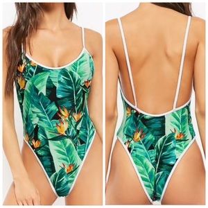 F21 LEAF ONE PIECE SWIMSUIT NWT